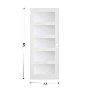 5-Lite Glass Slab Door ( 80" height )