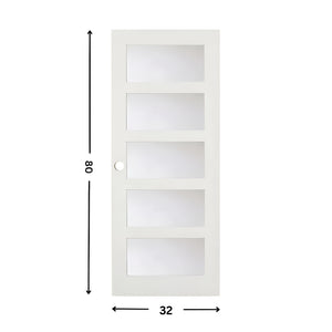 5-Lite Glass Slab Door ( 80" height )