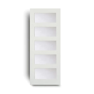 5- Panel Lite Glass Prehung Door (Frosted - 80" height)