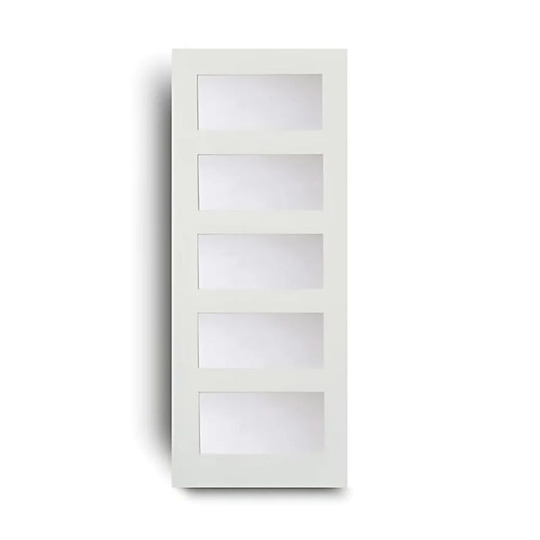 5- Panel Lite Glass Prehung Door (Frosted - 80" height)