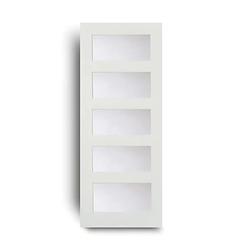 Puertas de vidrio esmerilado de 5 paneles (80" de altura)