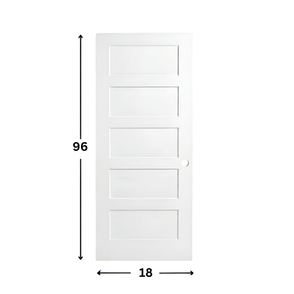 5-panel Solid Shaker Door ( 96" height )