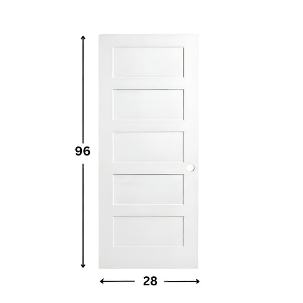 5-panel Solid Shaker Door ( 96" height )