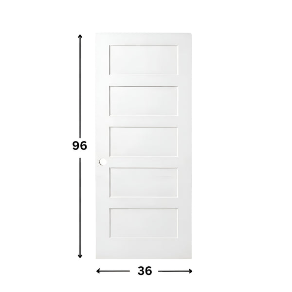 5-panel Solid Shaker Door ( 96" height )