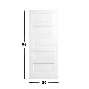 5-panel Solid Shaker Door ( 96" height )