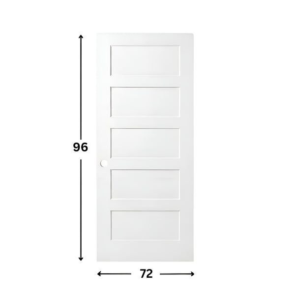5-panel Solid Shaker Door ( 96" height )