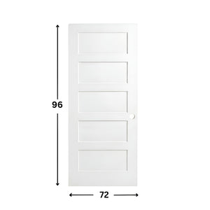 5-panel Solid Shaker Door ( 96" height )