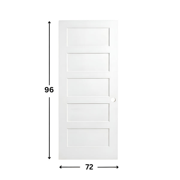 5-panel Solid Shaker Door ( 96" height )