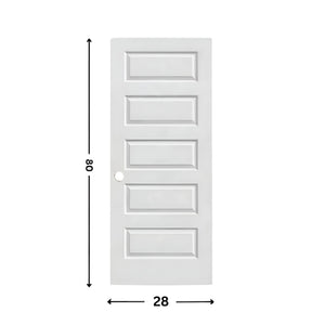 5-panel Prehung Hollow Moulded Door (80" height)