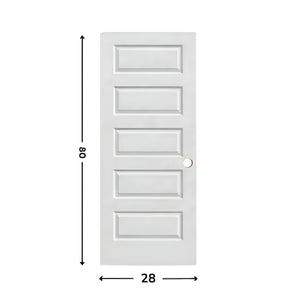 5-panel Prehung Hollow Moulded Door (80" height)