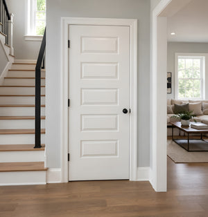 5-panel Prehung Hollow Moulded Door (80" height)