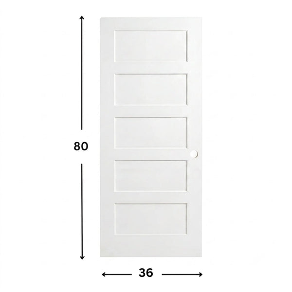 5-panel Solid Shaker Door ( 96" height )