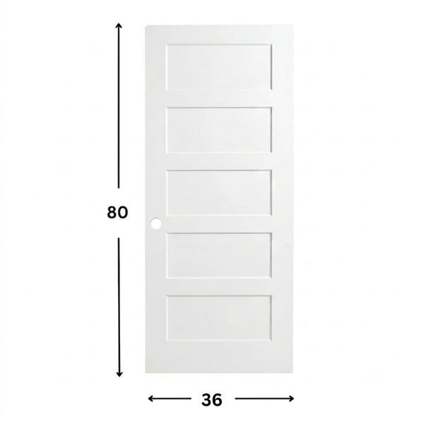 5-panel Solid Shaker Door ( 96" height )