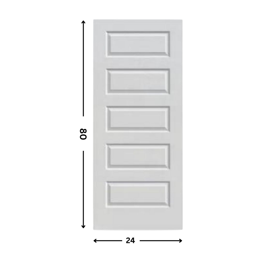 5-panel Slab Door Solid ( 80" height )