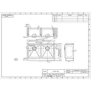 Double Bowl Farmhouse Apron 50/50-3321