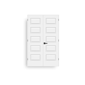 5-panel Hollow Molded Double Door