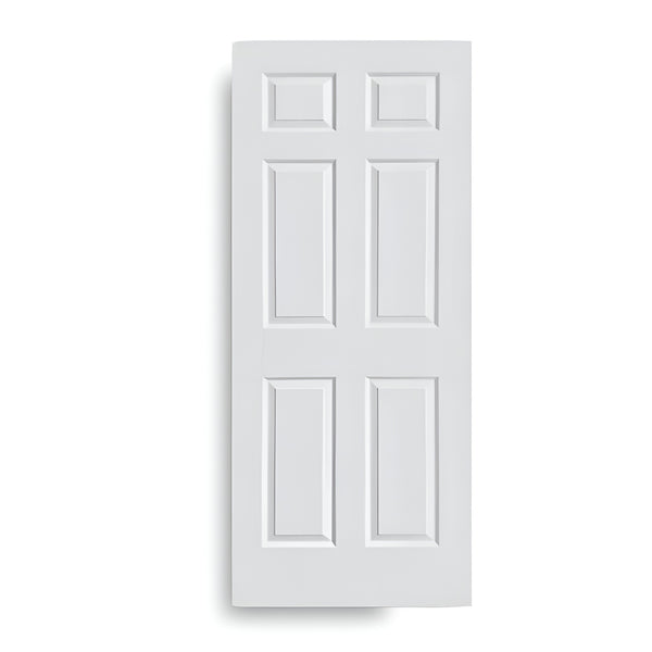 6-panel Prehung Hollow Moulded Door (80" height )