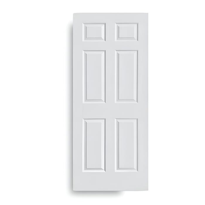 6-panel Prehung Hollow Moulded Door (80" height )
