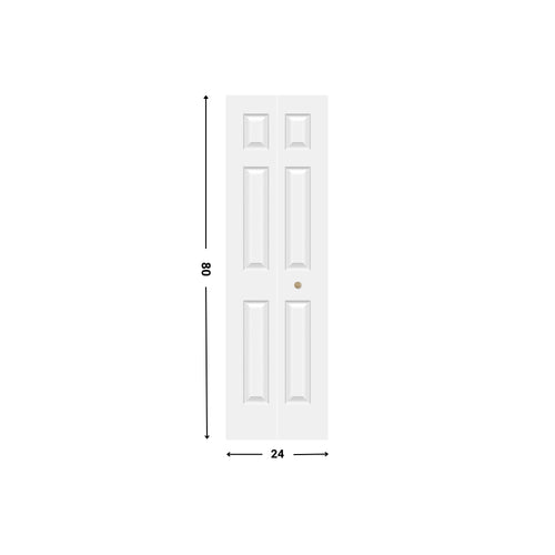 6-panel Bifold Door Hollow Core (80" height)