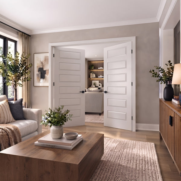 6-panel Hollow Core Moulded Double Door