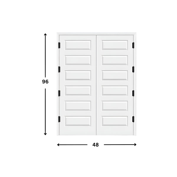 6-panel Hollow Core Moulded Double Door