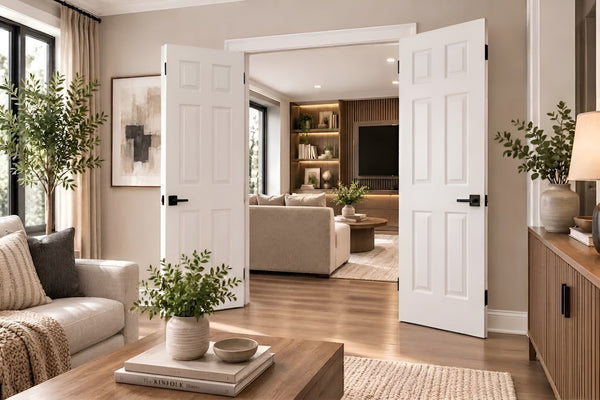 6-panel Hollow Core Moulded Double Door