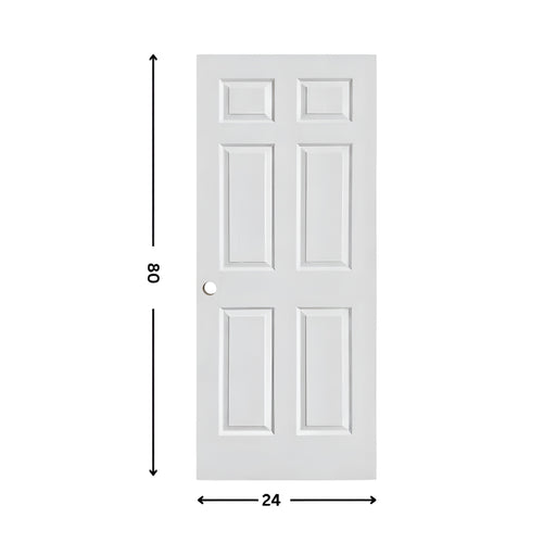 6-panel Slab Door Solid (80" height )