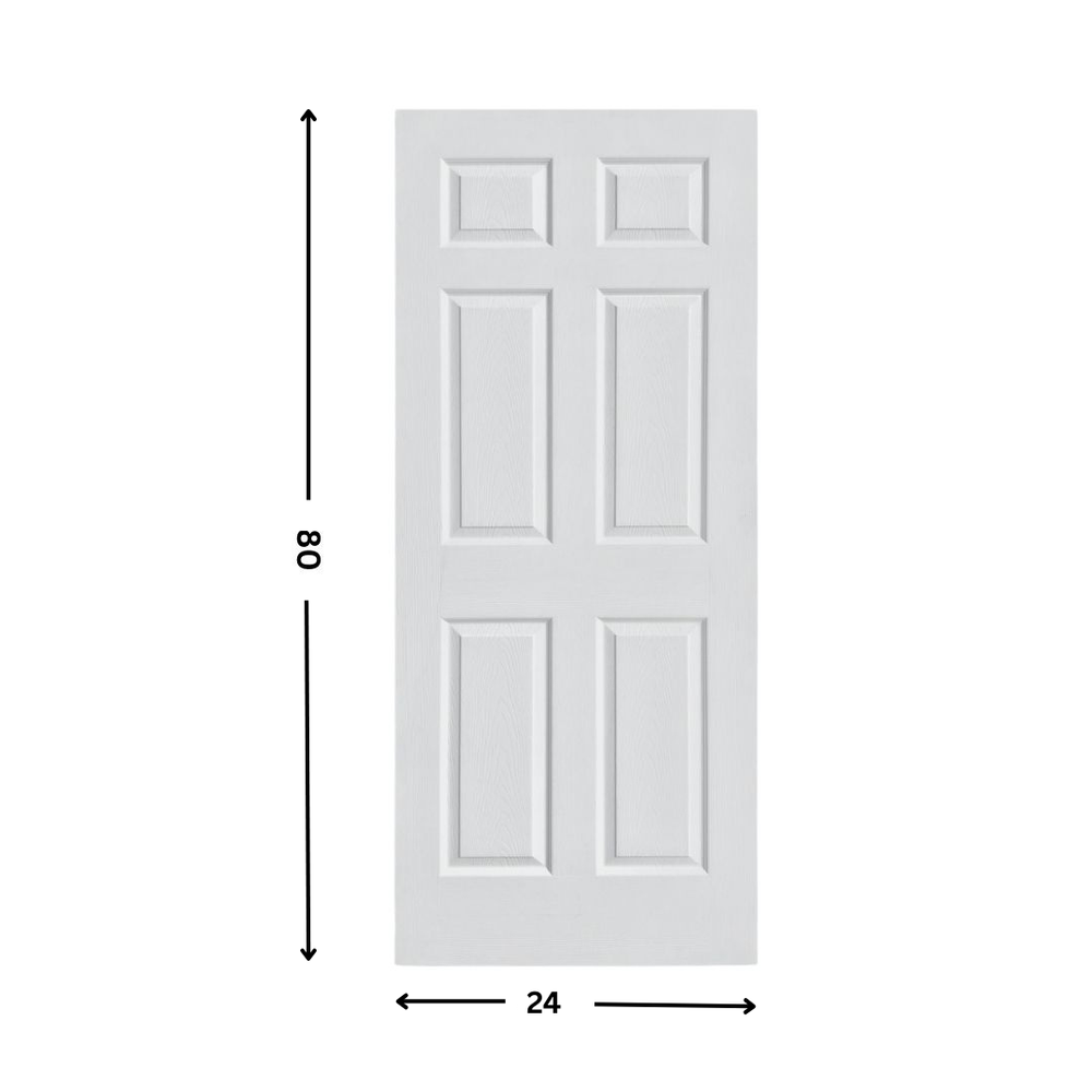 6-panel Slab Door Solid (80" height )