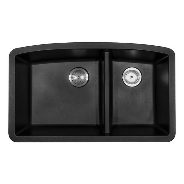 Quartz Black Double Bowl 60/40-3219