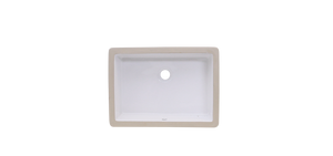 LS-C16 Undermount Rectangular Ceramic Sink White/Matt Black
