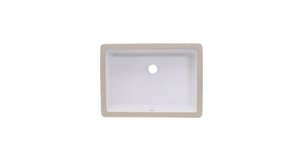 LS-C16 Undermount Rectangular Ceramic Sink White/Matt Black
