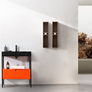 MUEBLES DE BAÑO TEXEL DE 30” ROJO ÁMBAR/NEGRO