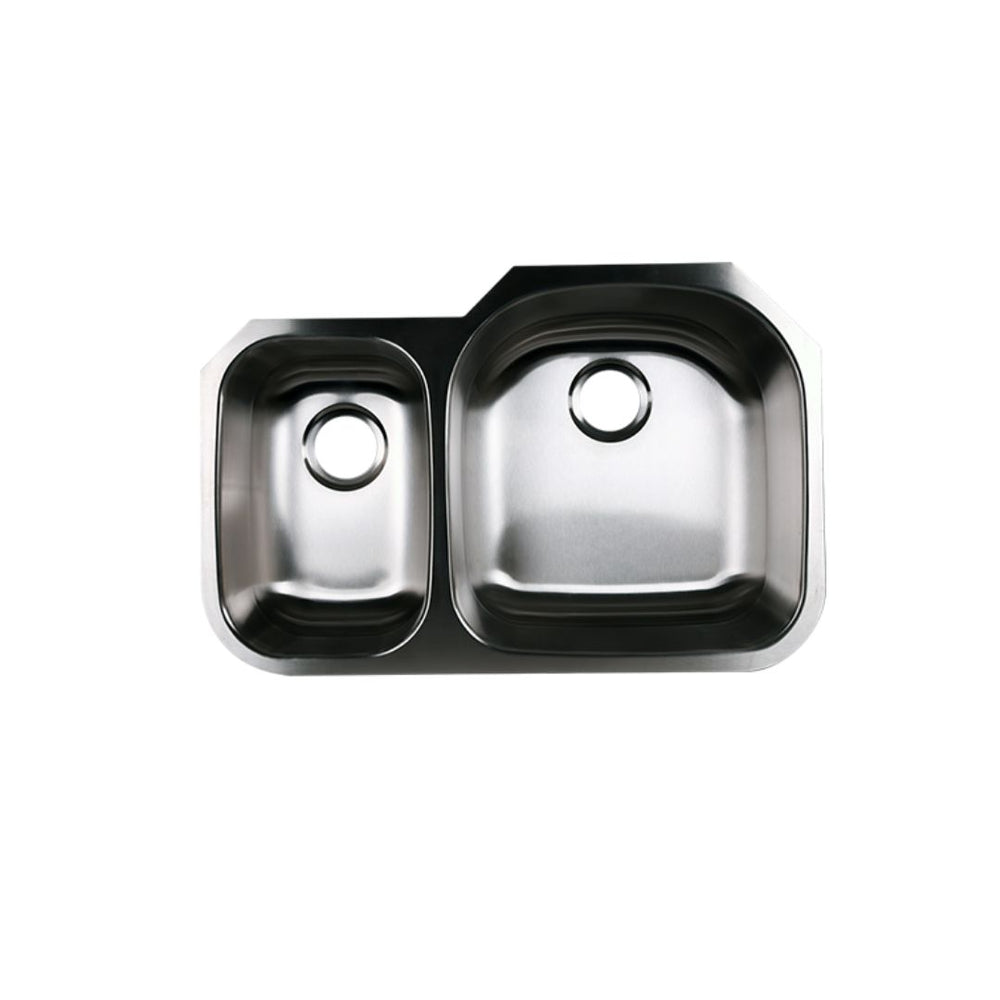 AD-73R Undermount Reverse Double Bowl 30/70 Stainless Steel Sink
