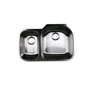 AD-73R Undermount Reverse Double Bowl 30/70 Stainless Steel Sink