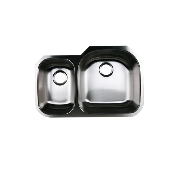 AD-73R Undermount Reverse Double Bowl 30/70 Stainless Steel Sink