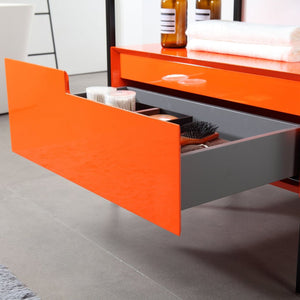 MUEBLES DE BAÑO TEXEL DE 30” ROJO ÁMBAR/NEGRO