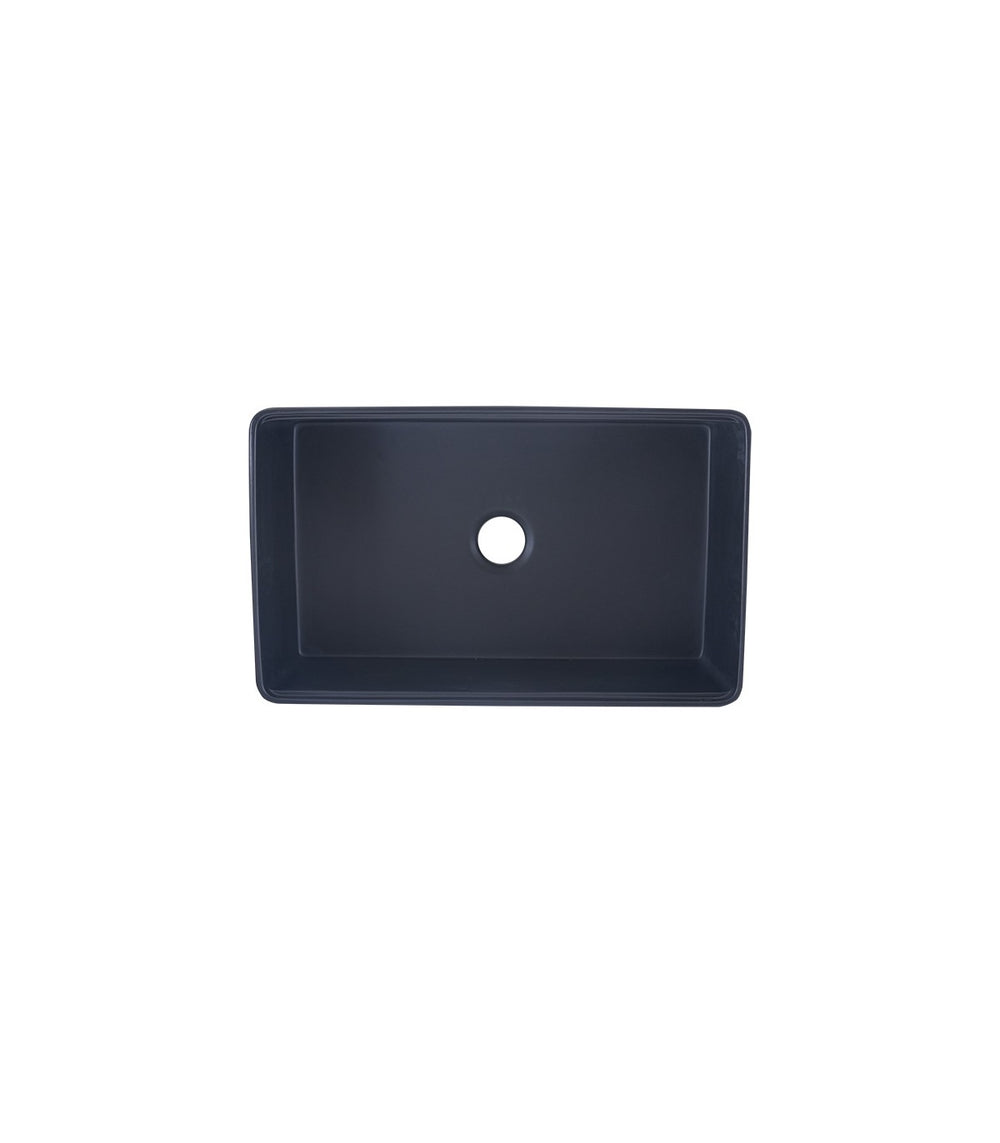 Black Single Bowl Farmhouse Fireclay Sink