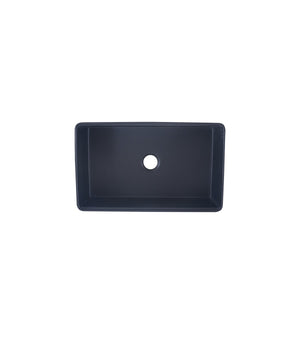 Black Single Bowl Farmhouse Fireclay Sink