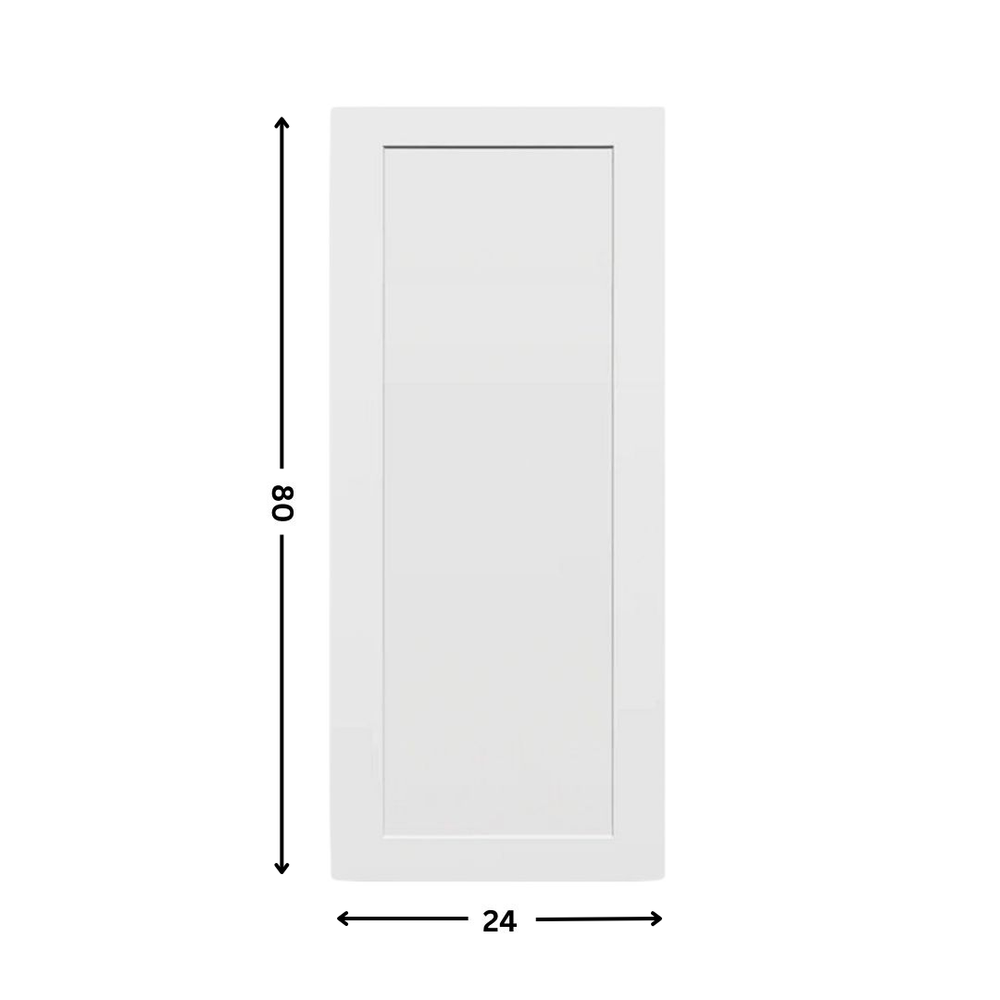 1- panel White primed  Solid Molded door  (80" height)