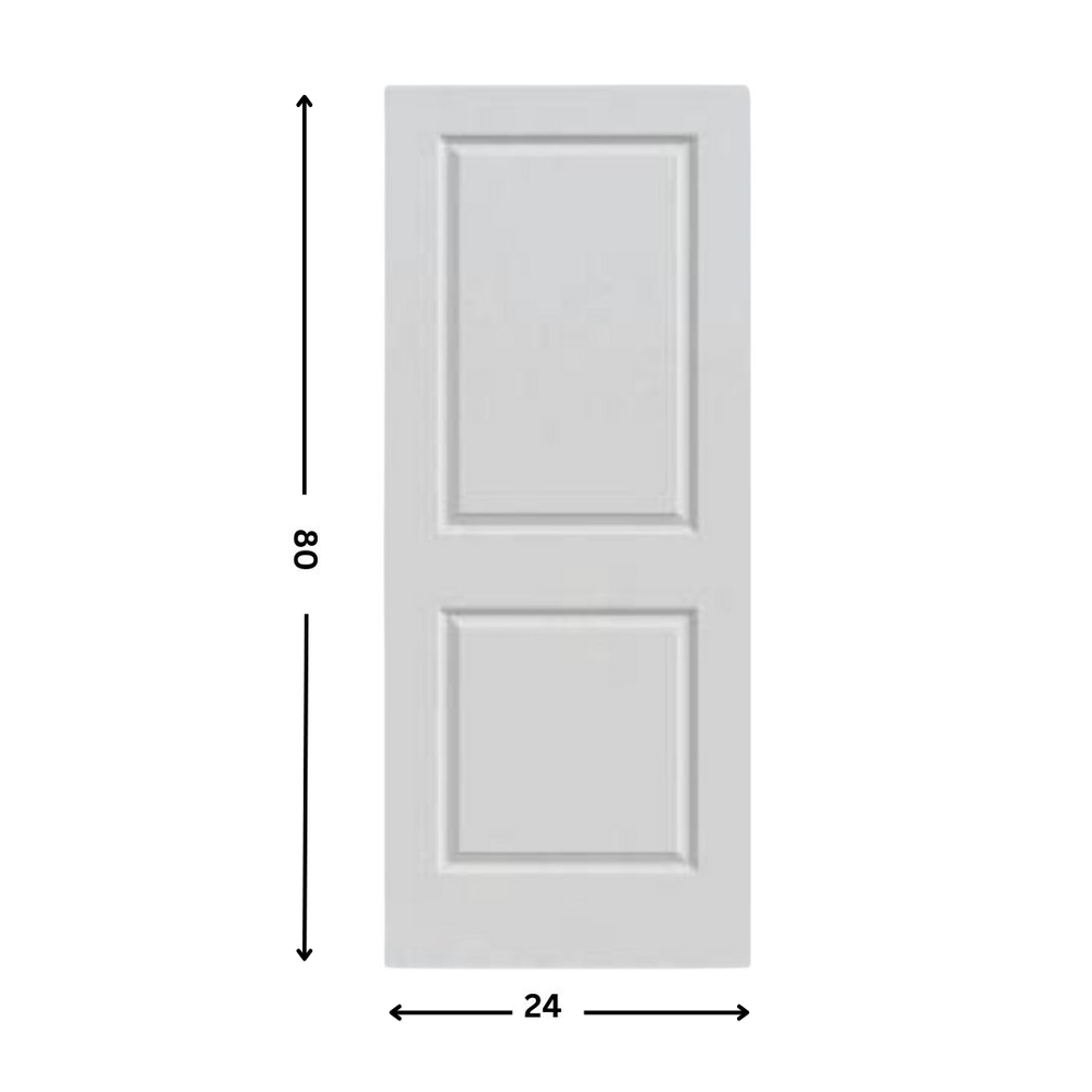 2-panel White primed  Hollow Core Molded  Door