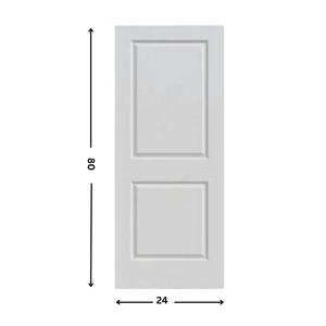 2-panel White primed  Hollow Core Molded  Door