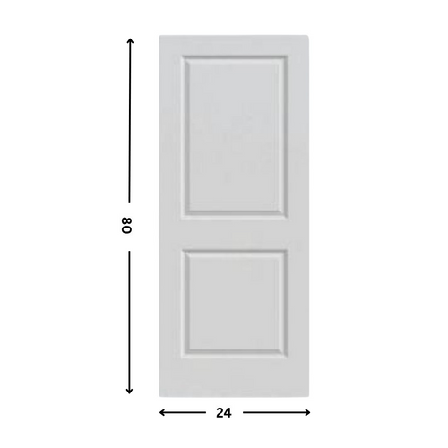 Puerta shaker de núcleo sólido de 2 paneles (80" de altura)