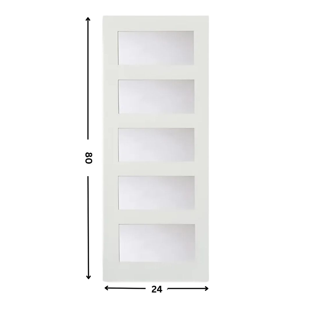 5-lite frosted glass  doors (80" height)