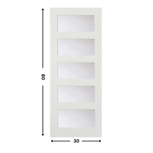 5-lite frosted glass  doors (80" height)