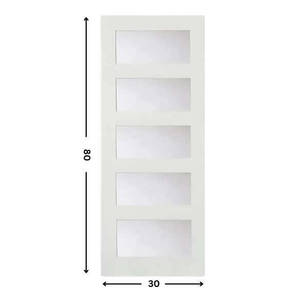 5-lite frosted glass  doors (80" height)