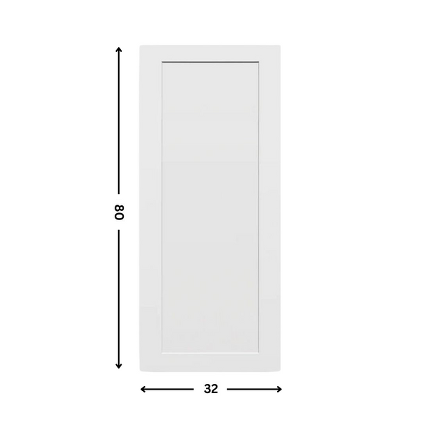 1-panel White primed  Hollow Core Molded  Door