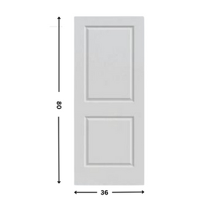 2-panel White primed  Hollow Core Molded  Door