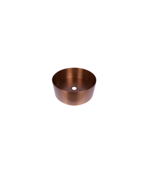 LS-H30RG Handmade Vessel Stainless Steel Bathroom Sink in Brushed Rose Gold