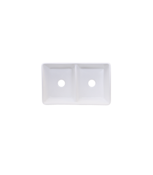 Double Bowl Farmhouse Porcelain Sink White