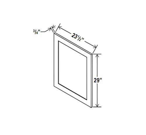 Slim Aston Green Base Decorative Door Panel